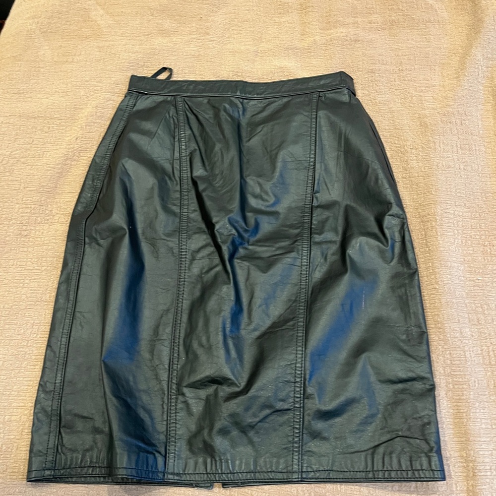 Vintage 80s-90s Genuine Leather Pencil Skirt